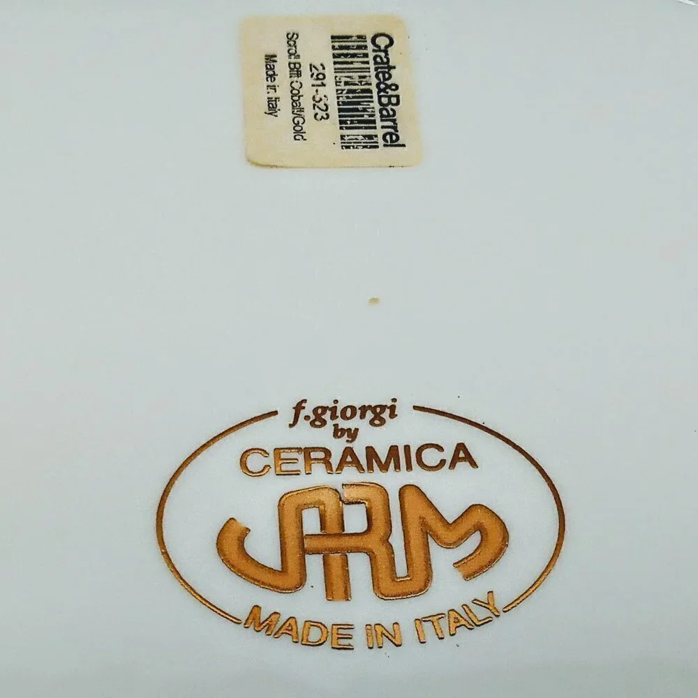 Crate & Barrel F. Giorgi VARM Ceramica Italian 12
